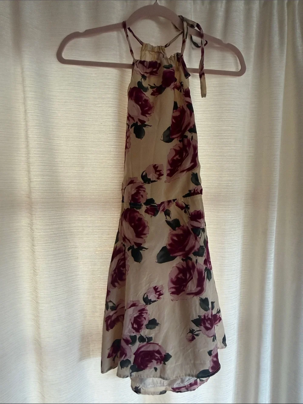 Iconic Stone Cold Fox pale yellow cream floral silk mini dress - Picture 6 of 8